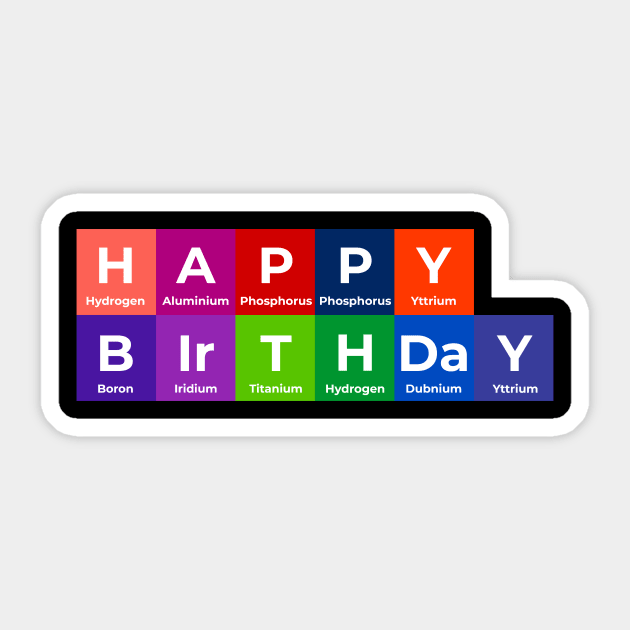 Happy Birthday For Birthday Greetings Wishes Sticker by Science Puns